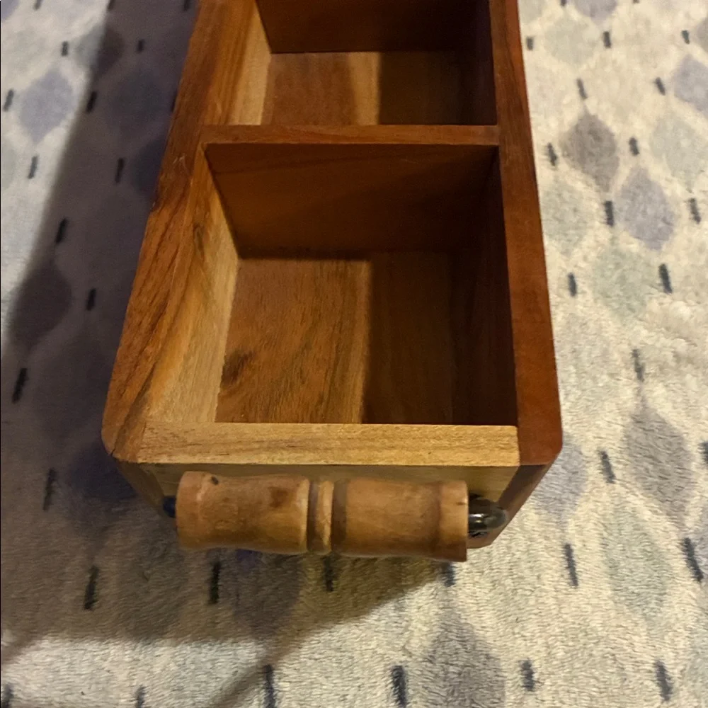 Wooden Teak Wood Candy/Nuts Serving Tray With Handles-Dry Foods Only.